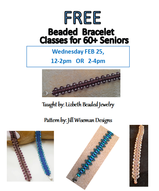 Beaded Bracelet class for 60+ seniors