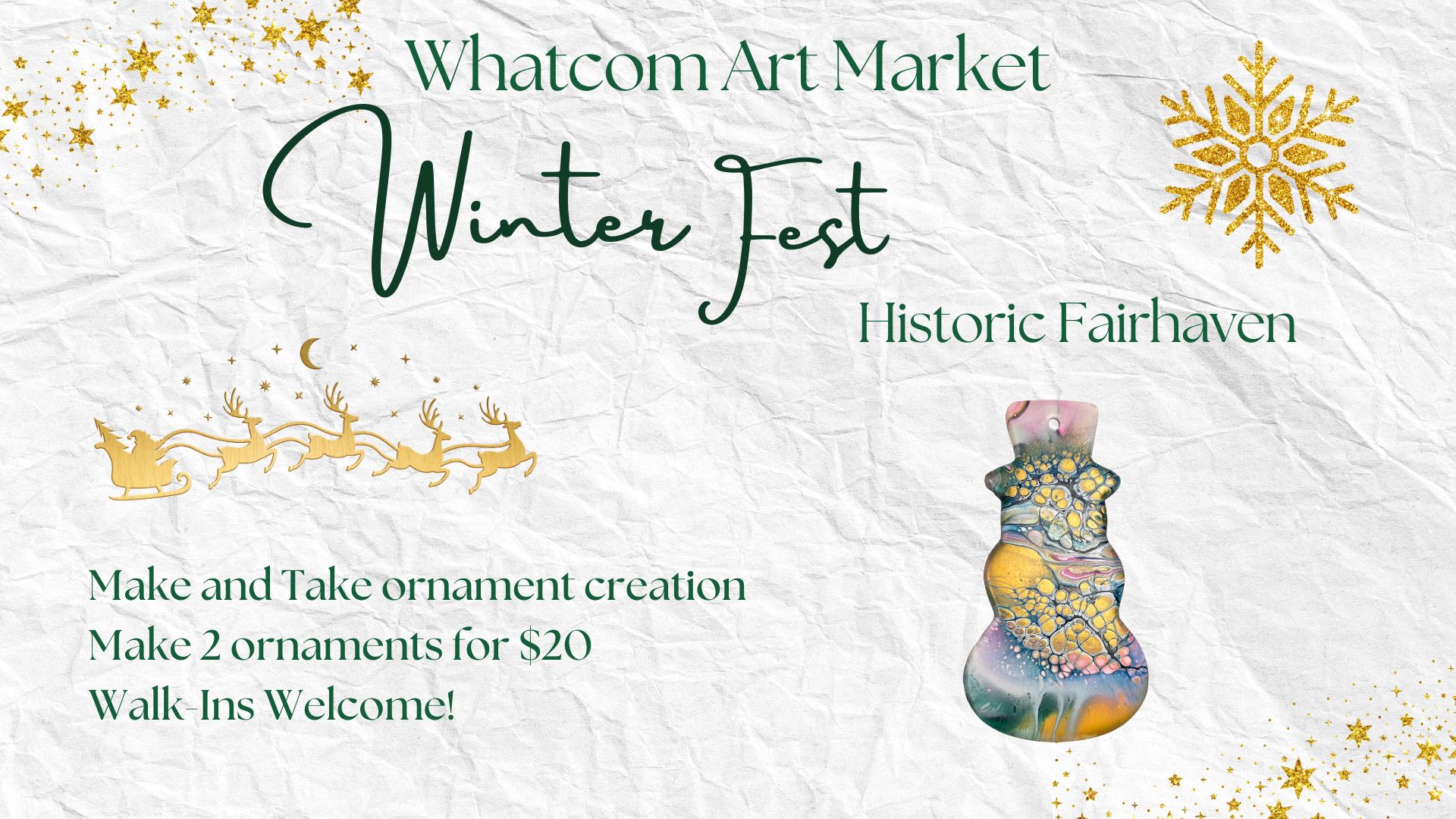 Whatcom Art Market Winterfest - Make and Take Ornament Creation with Artist Sierra James