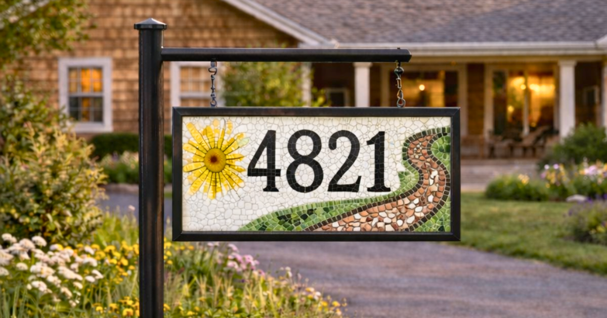 Mosaic Home Address Sign - Intermediate 3-Class Workshop Series